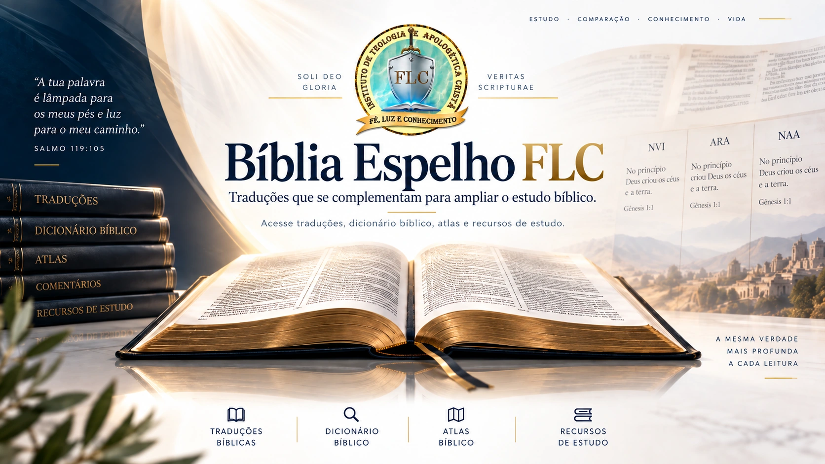 Capa completa da Bíblia Espelho FLC